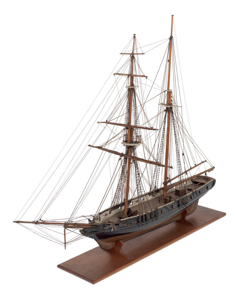 Detail of Brigantine, 10-12-guns by unknown