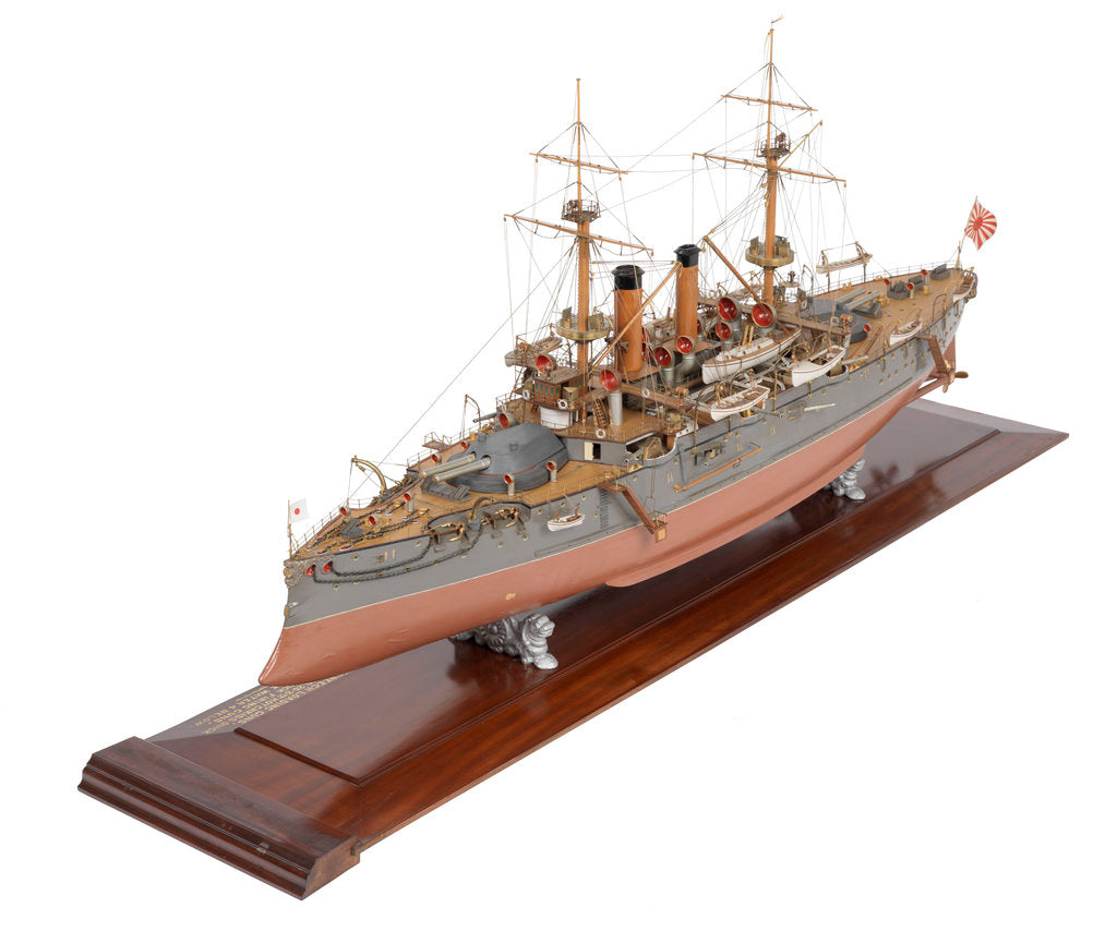 Detail of Shipbuilder's model of Japanese battleship HIJMS 'Fuji' (1896) by E. Roberts