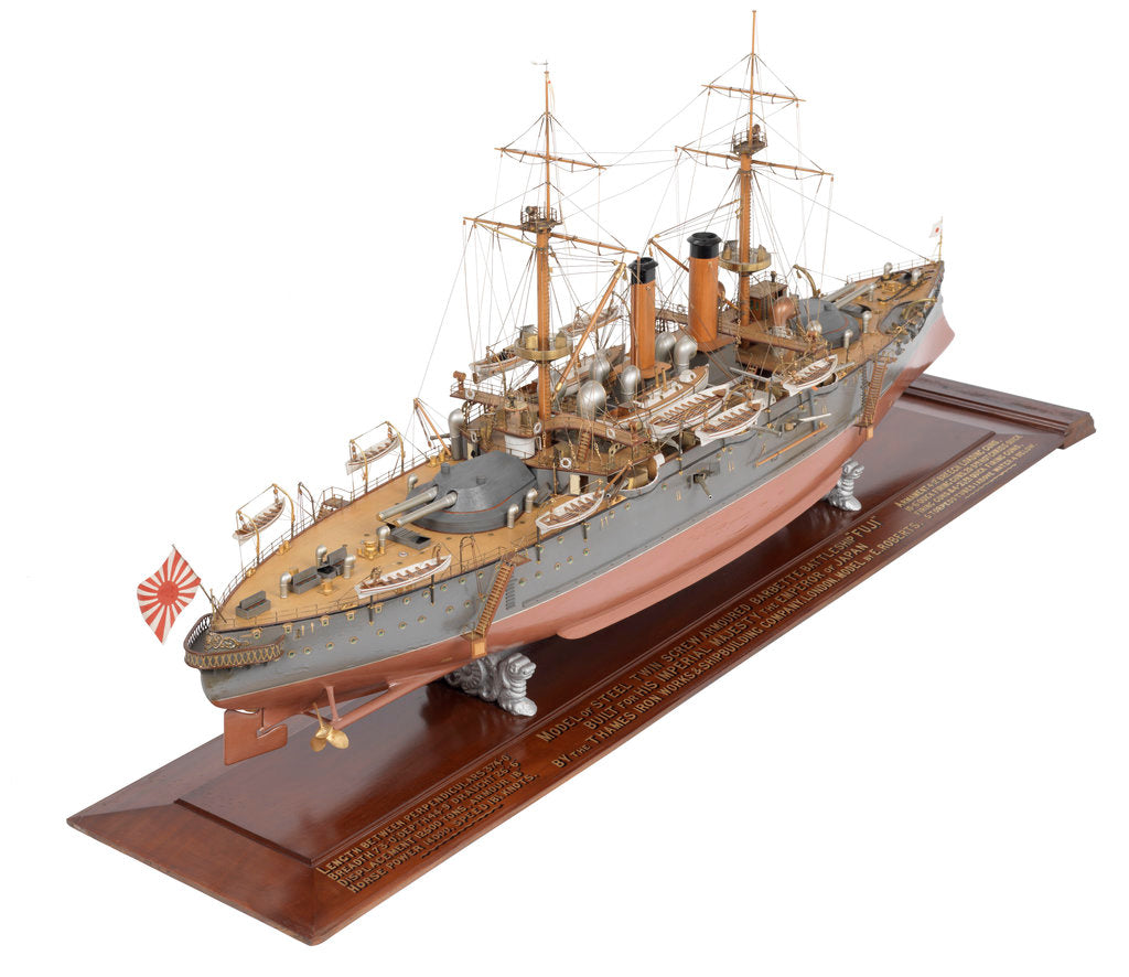 Detail of Shipbuilder's model of Japanese battleship HIJMS 'Fuji' (1896) by E. Roberts