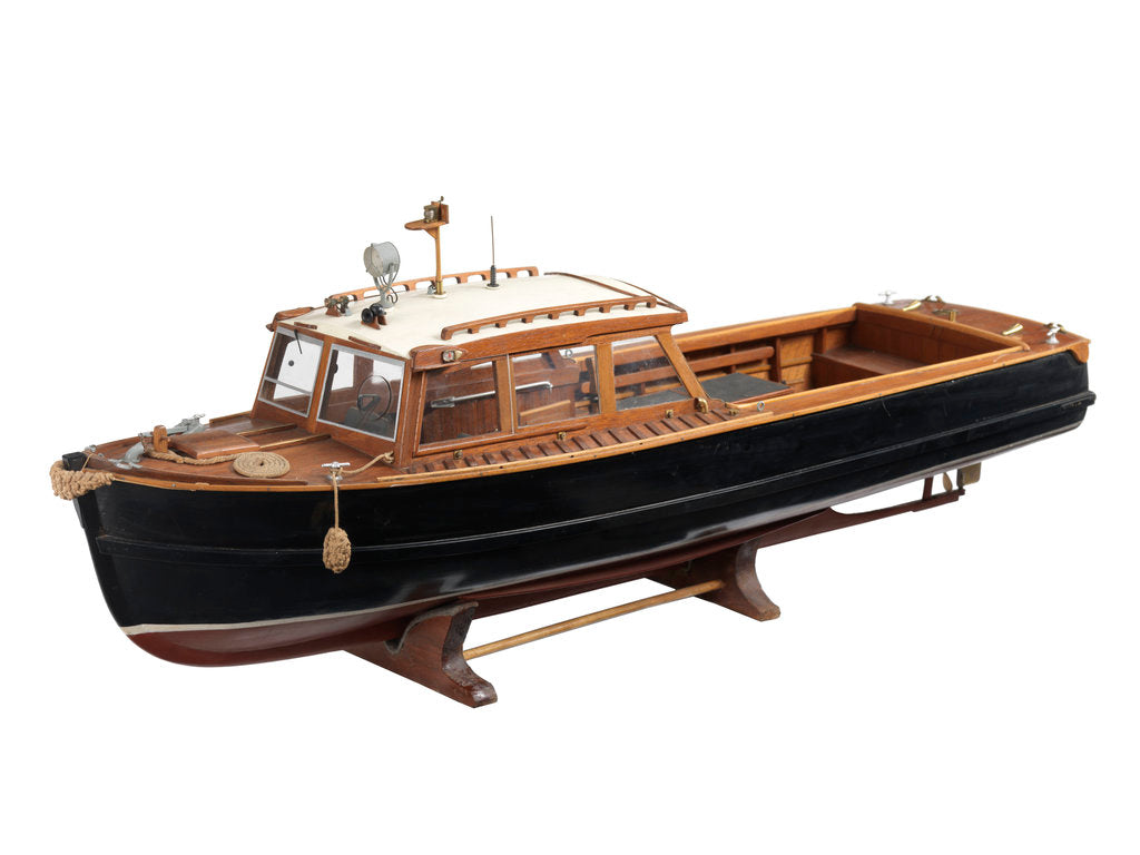 Detail of Service vessel; Police launch; River Thames launch by unknown