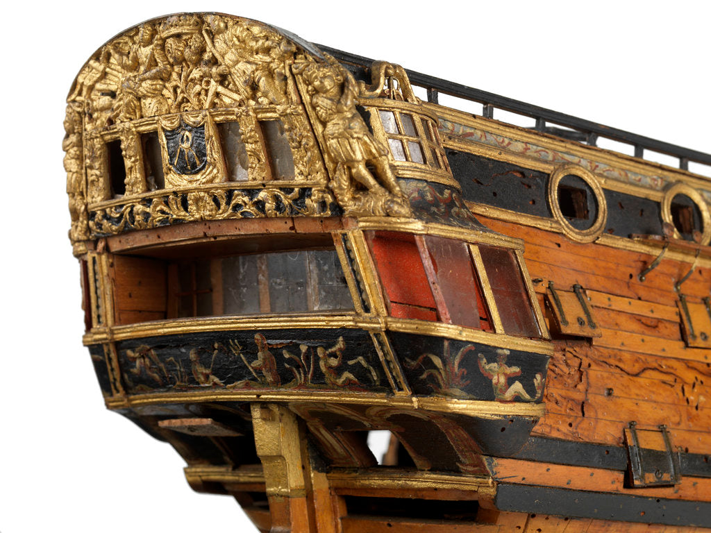 Detail of Warship (circa 1705) by unknown