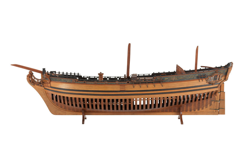 Detail of Navy Board model of yacht 'Plymouth' (1755) by unknown