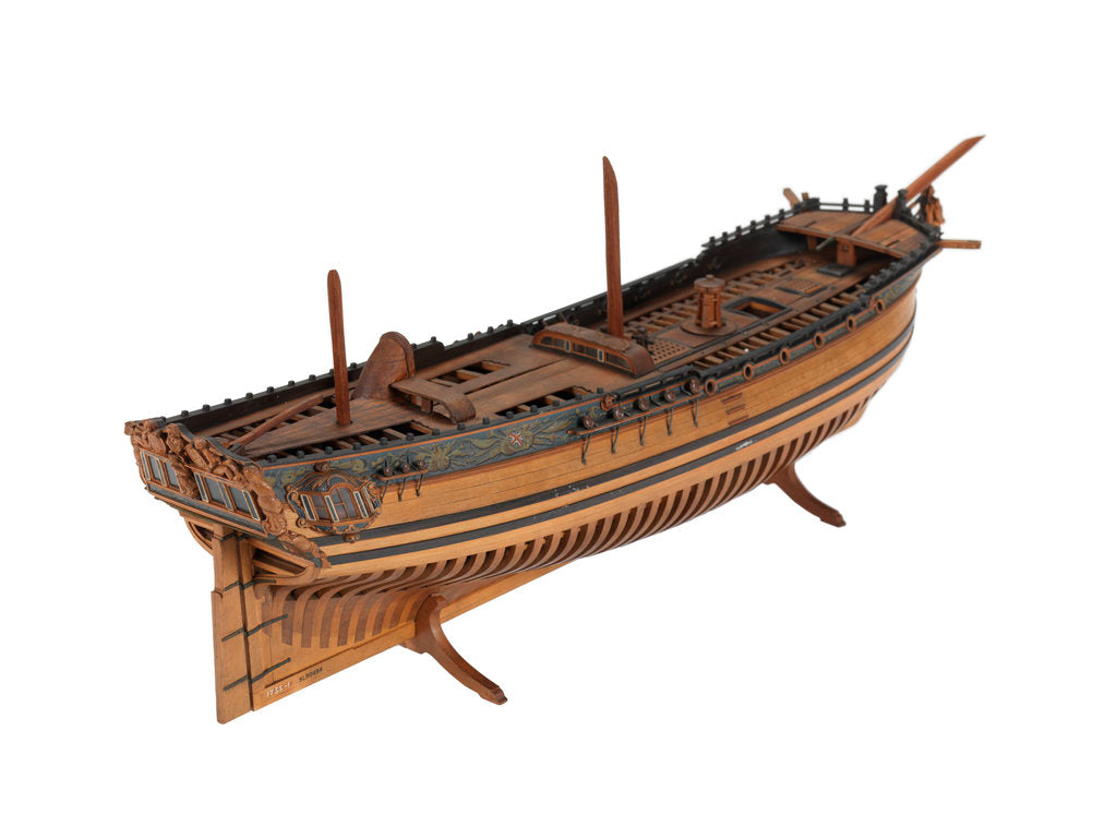 Detail of Navy Board model of yacht 'Plymouth' (1755) by unknown