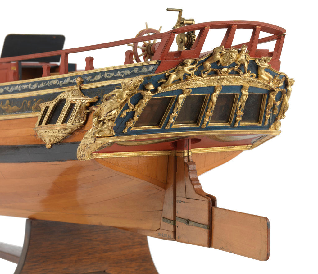 Detail of Ship of 80 guns, three-decker 2nd rate by unknown