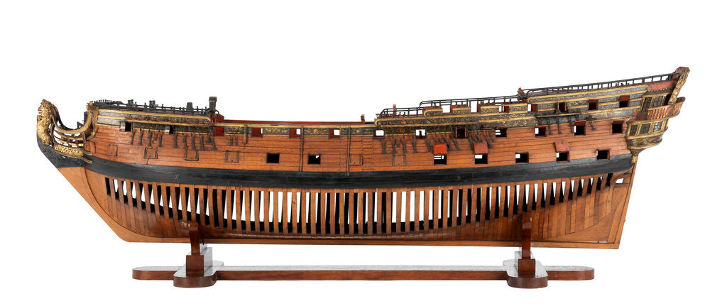 Detail of Warship (1725), 70 guns, 3rd rate by unknown