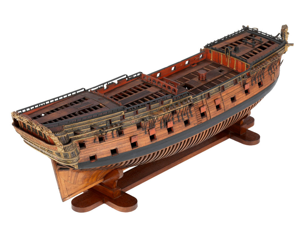 Detail of Warship (1725), 70 guns, 3rd rate by unknown