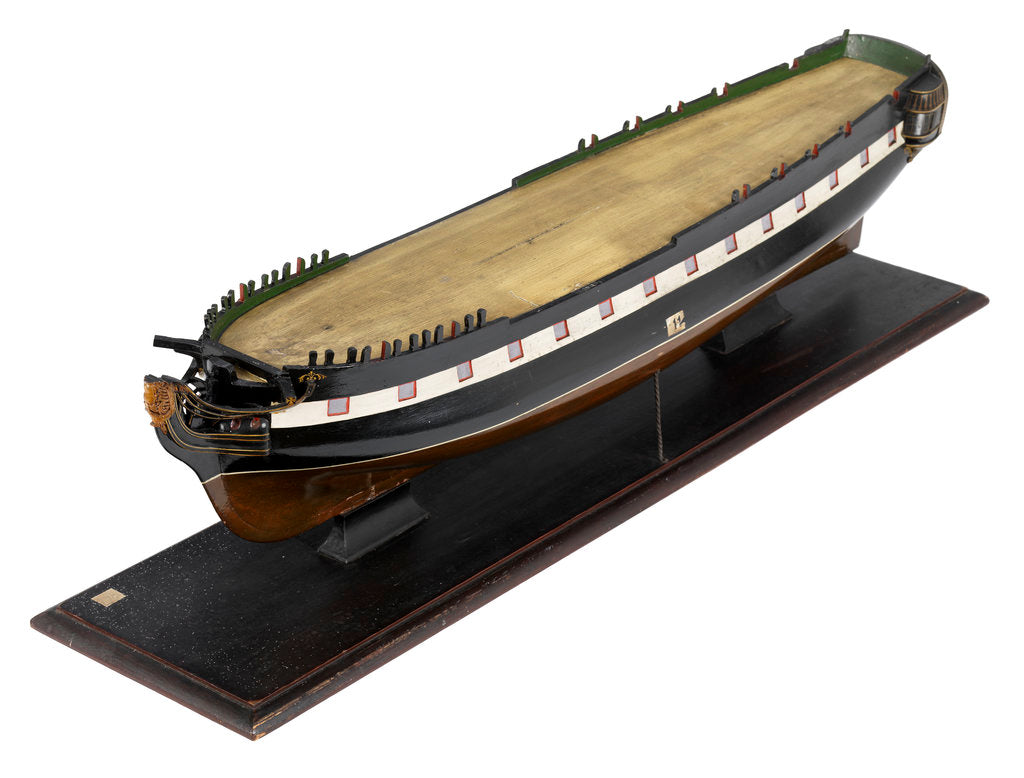 Detail of Model of the 'Modeste' (1786); Warship; French; Frigate; 32 guns by unknown