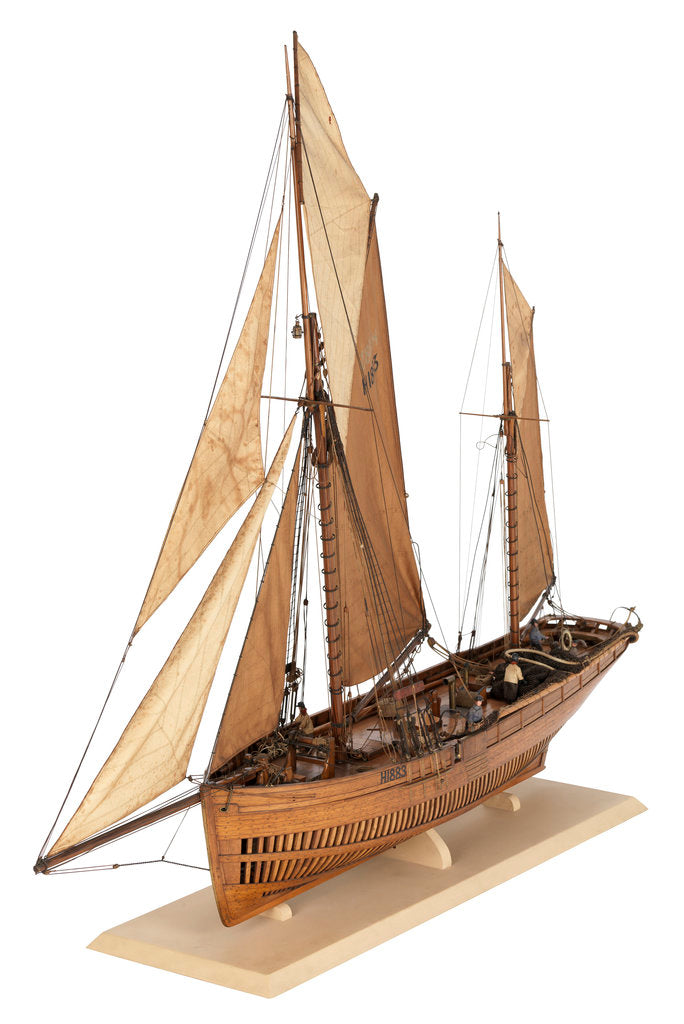 Detail of Model of the fishing smack 'Authentic' by J.W. Hodgson