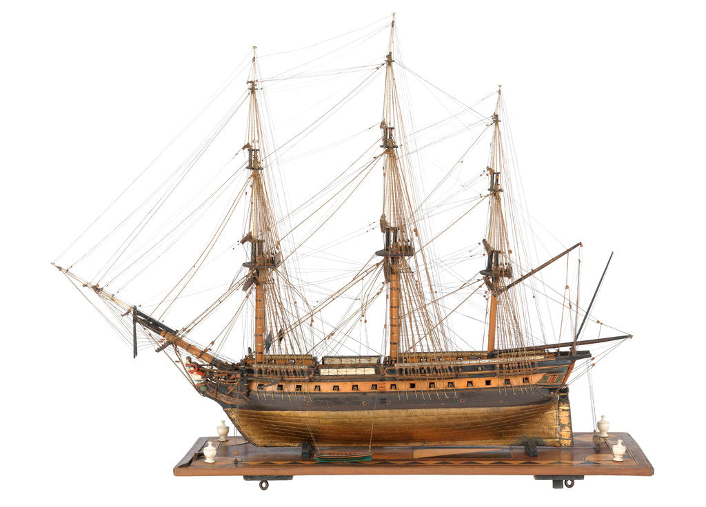 Detail of French 44-46 Gun Frigate by unknown