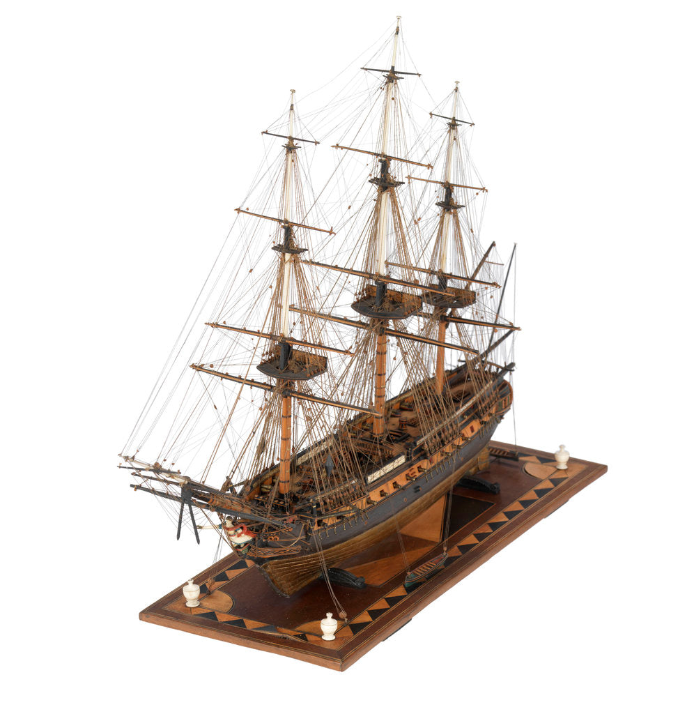 Detail of French 44-46 Gun Frigate by unknown