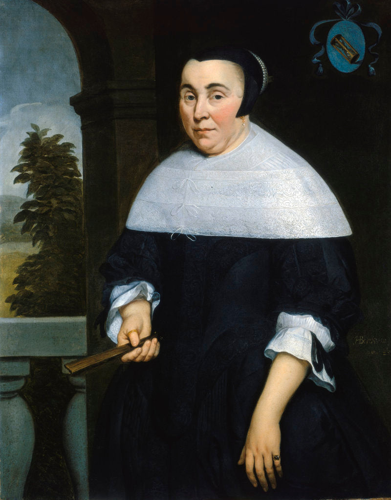 Detail of Portrait of Anna van Gelder by Hendrick Berckman