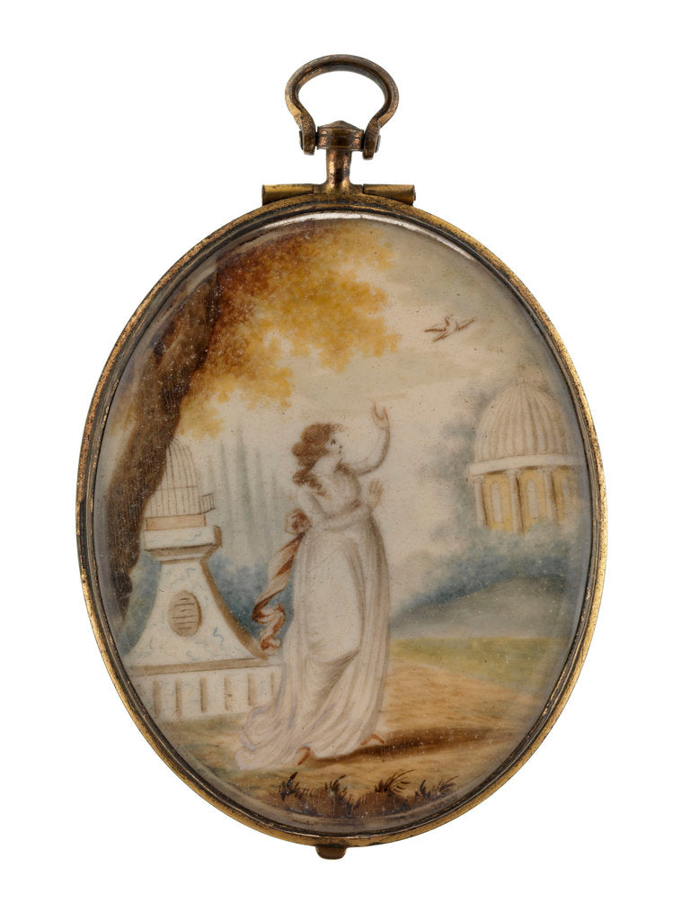 Detail of Symbolic female figure representing Freedom, releasing a dove by unknown