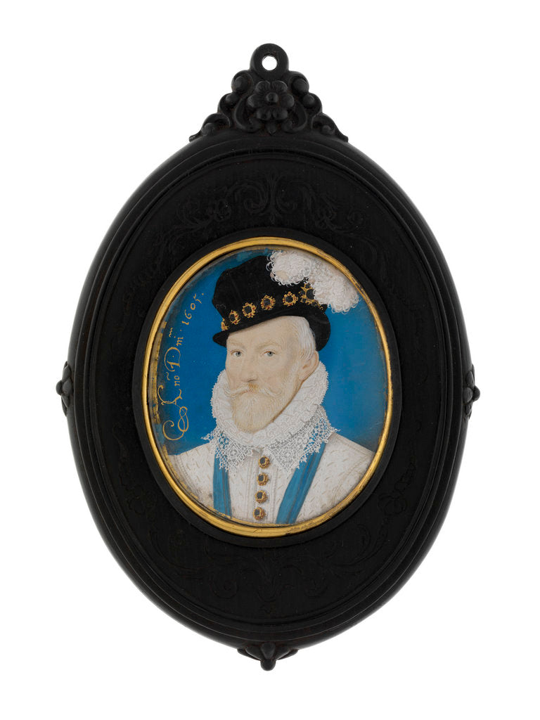 Detail of Charles Howard, 2nd Baron Howard of Effingham and 1st Earl of Nottingham (1536-1624) by Rowland Lockey