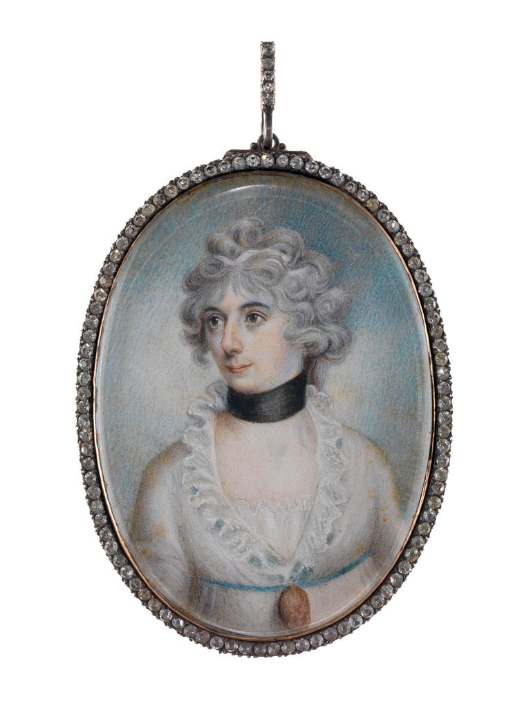 Detail of Unidentified lady (1801-1881) by Hallett Hyatt