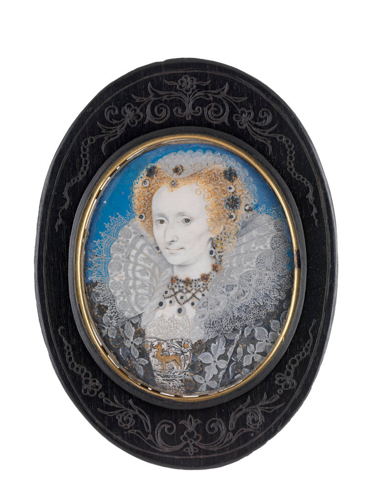 Detail of Unidentified lady by Isaac Oliver