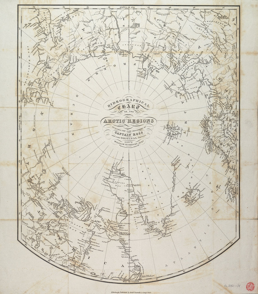 Detail of Hydrographical chart of the Arctic regions by William Scoresby