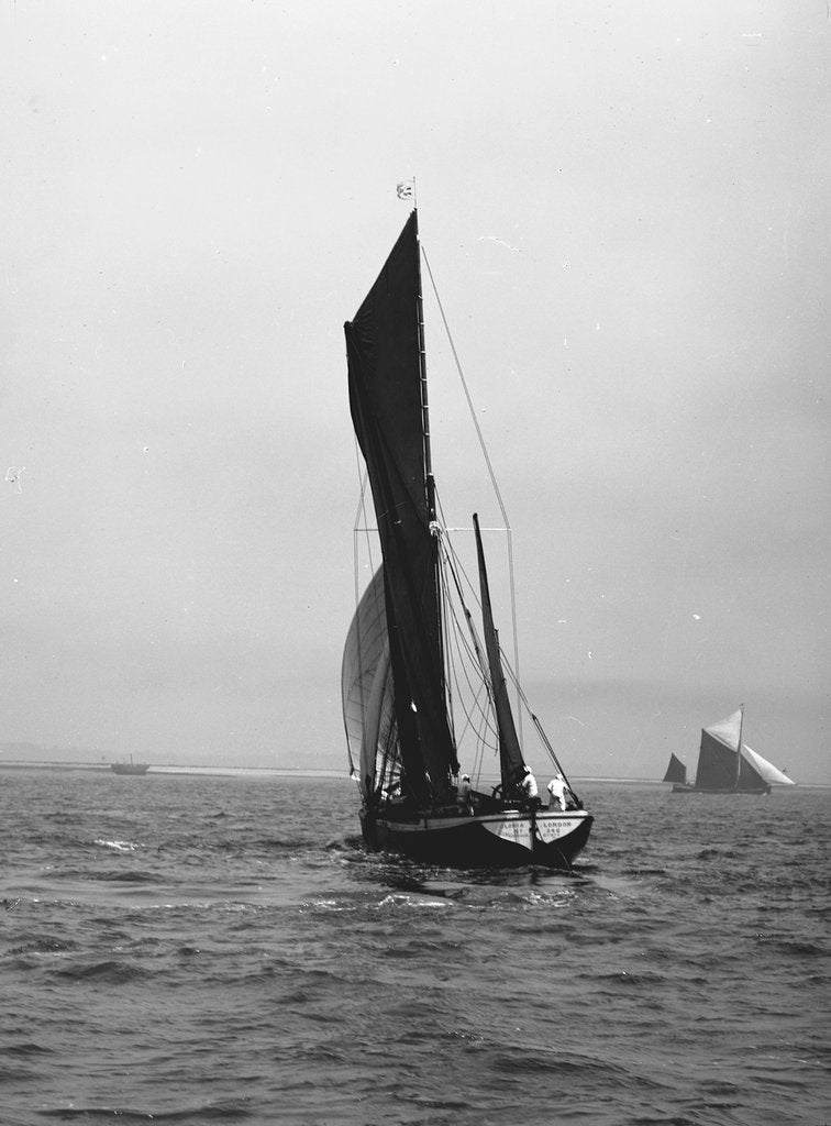 Detail of 'Gloria' (Br, 1898) under sail by unknown