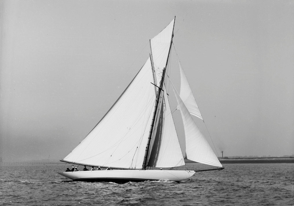 Detail of A yacht under sail by Anonymous