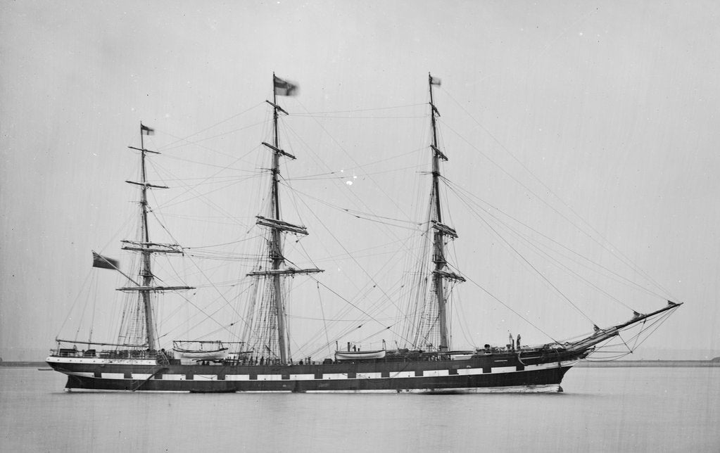 Detail of Photograph of the 'Camperdown' (Br, 1875) 13 April 1876 by unknown