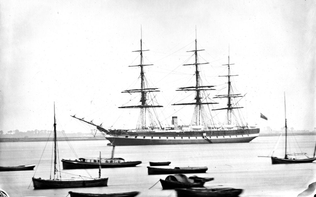 Detail of SS 'Great Britain' (Br, 1843) passenger liner, Liverpool & Australian Navigation Co., designed by Isambard Kingdom Brunel and the first screw passenger ship by unknown