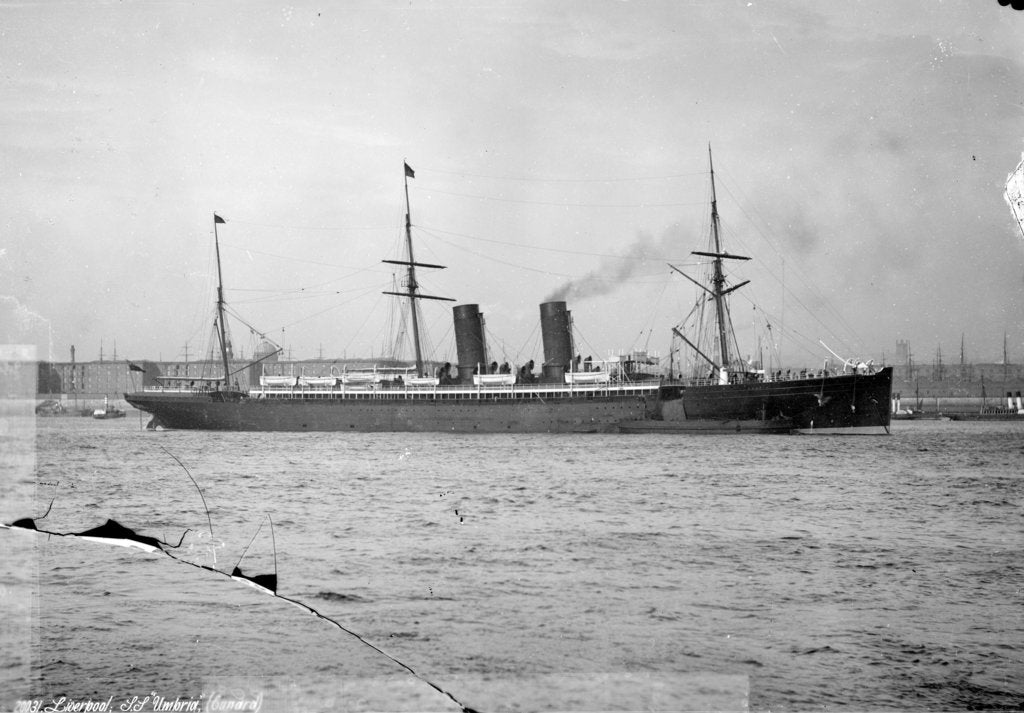 Detail of Passenger liner 'Umbria' (Br, 1884) Cunard S S Co Ltd. by unknown