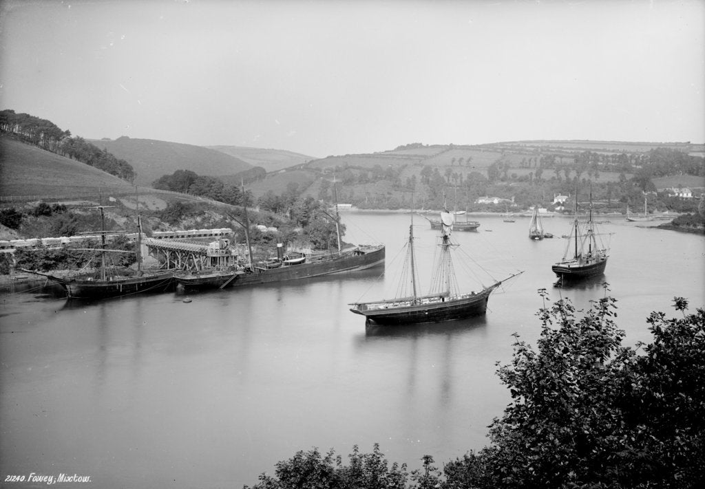 Detail of 'Clio' (1873); Fowey, Cornwall by Francis Frith & Co.