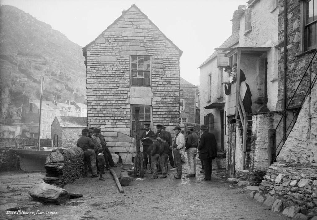 Detail of Fish being weighed, Polperro, Cornwall by National Maritime Museum