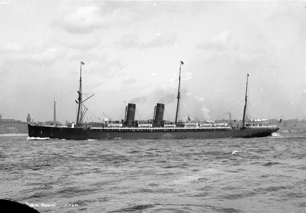 Detail of Passenger liner 'Umbria' (Br, 1884) Cunard S S Co Ltd. by Francis Frith & Co.