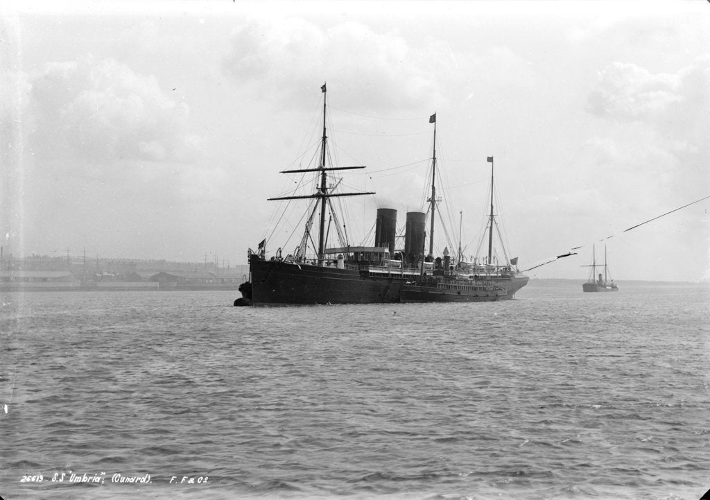 Detail of Passenger liner 'Umbria' (Br, 1884) Cunard S S Co Ltd. by Francis Frith & Co.