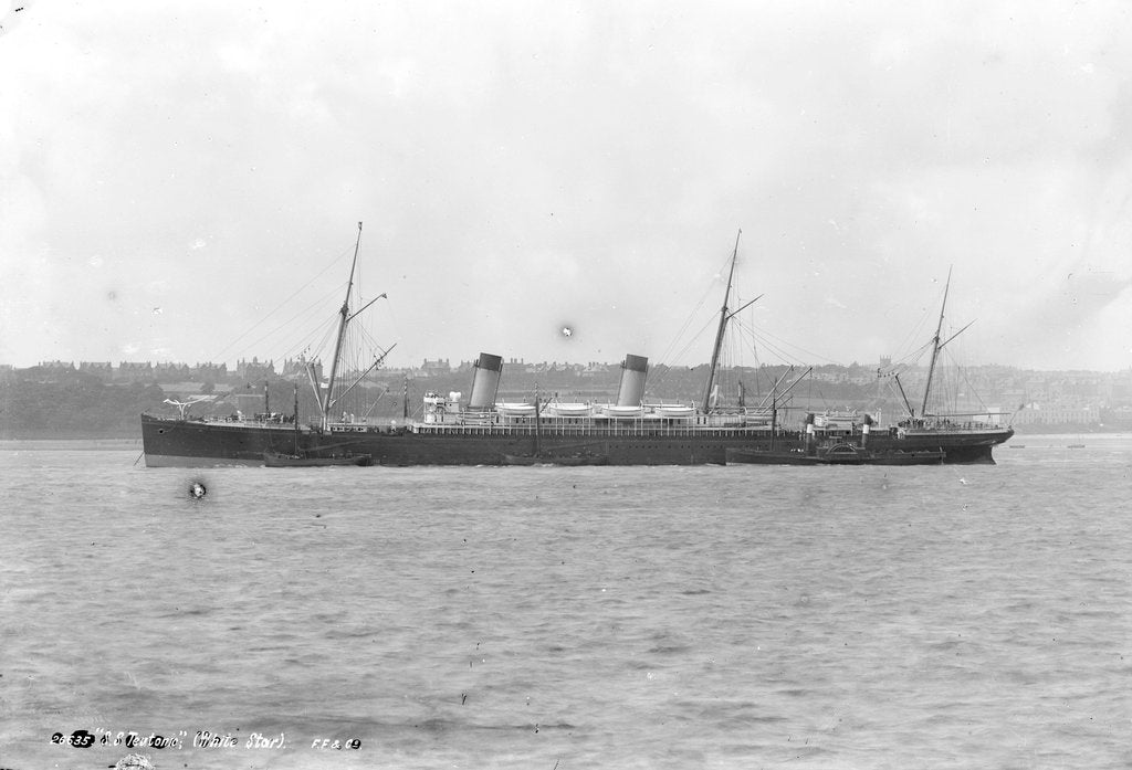 Detail of Passenger liner 'Teutonic' (Br, 1889), Oceanic Steam Nav Co Ltd (White Star Line) by National Maritime Museum