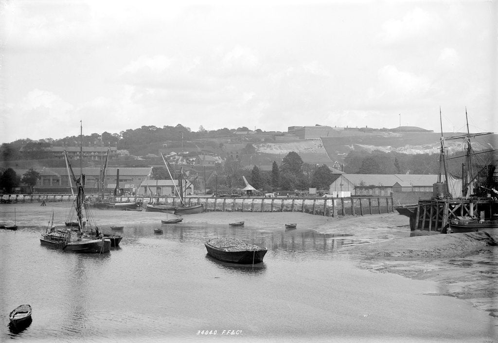 Detail of Chatham, Kent, looking north-north-east from Sun Pier down the River Medway by National Maritime Museum