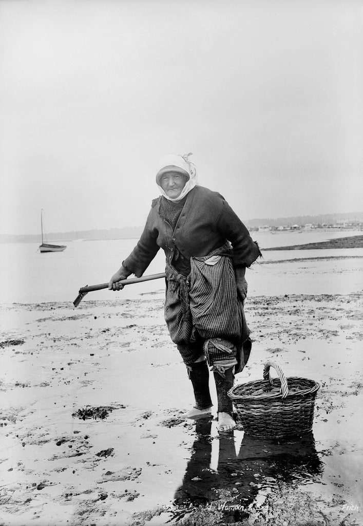 Detail of Cockle Woman, Exmouth, Devon by Francis Frith & Co.