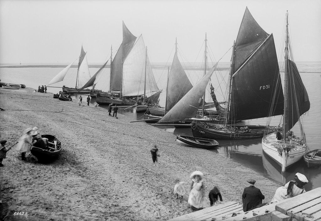 Detail of Fleetwood Beach and holidaymakers, Lancashire by Francis Frith & Co.