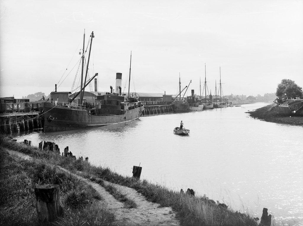 Detail of 'Zillah', moored to Highbridge Wharf, slightly distant by Anonymous