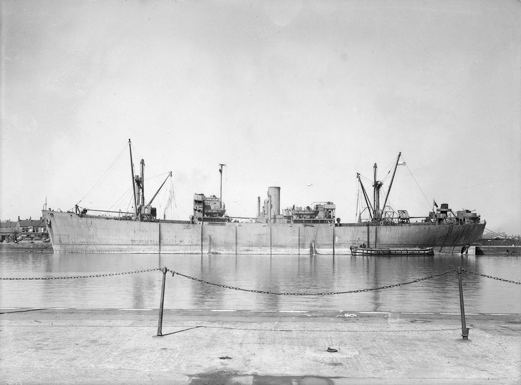 Detail of 'Ocean Gallant' (Br, 1942), at quayside by unknown