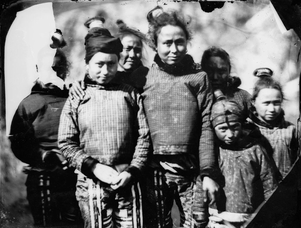 Detail of Group portrait of Inuit girls and women by Edward Augustus Inglefield