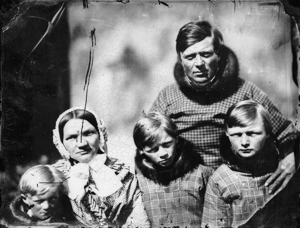 Detail of Danish Official (Hans Elberg) and family by Edward Augustus Inglefield
