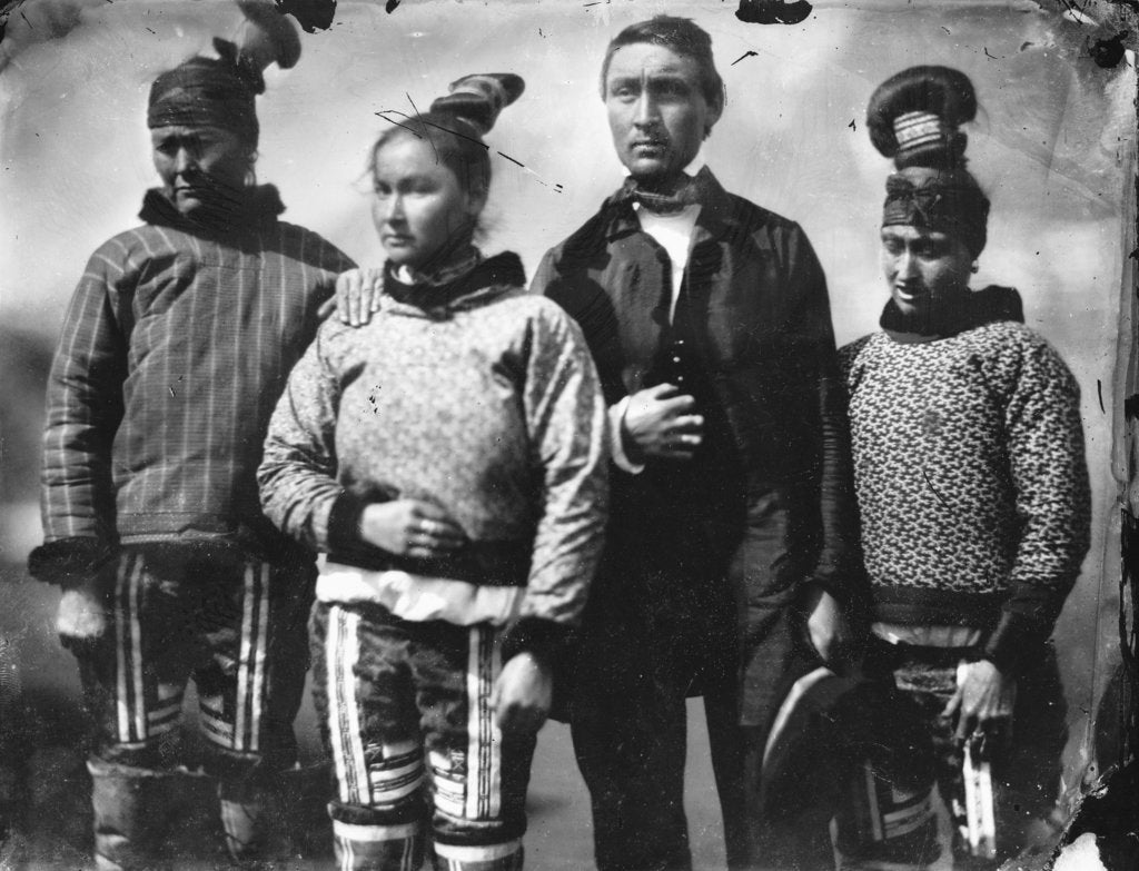 Detail of Inuit group by Edward Augustus Inglefield