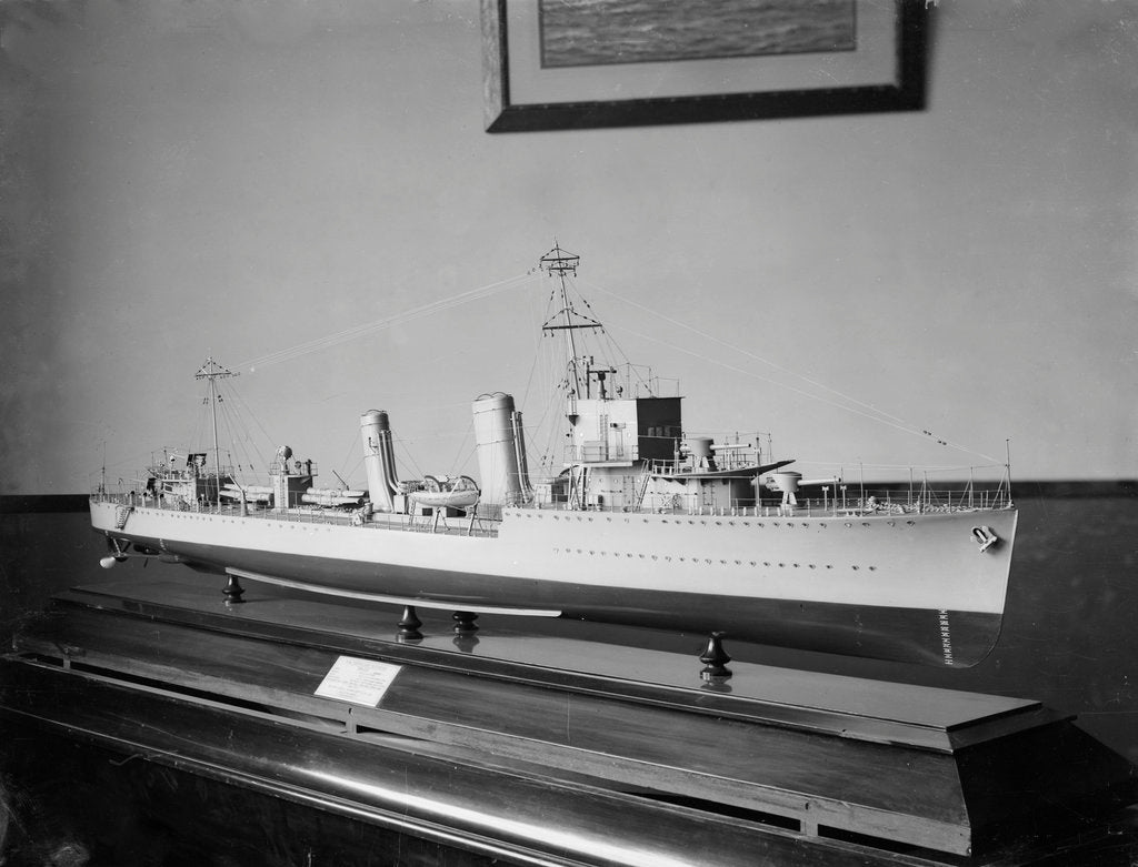 Detail of Builder's model of HMS 'Amazon' circa 1926 by unknown