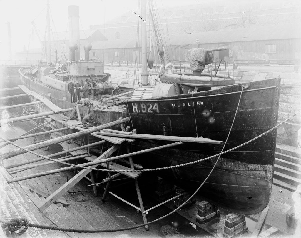 Detail of Trawler HMS 'Merlin II' (1906) by unknown