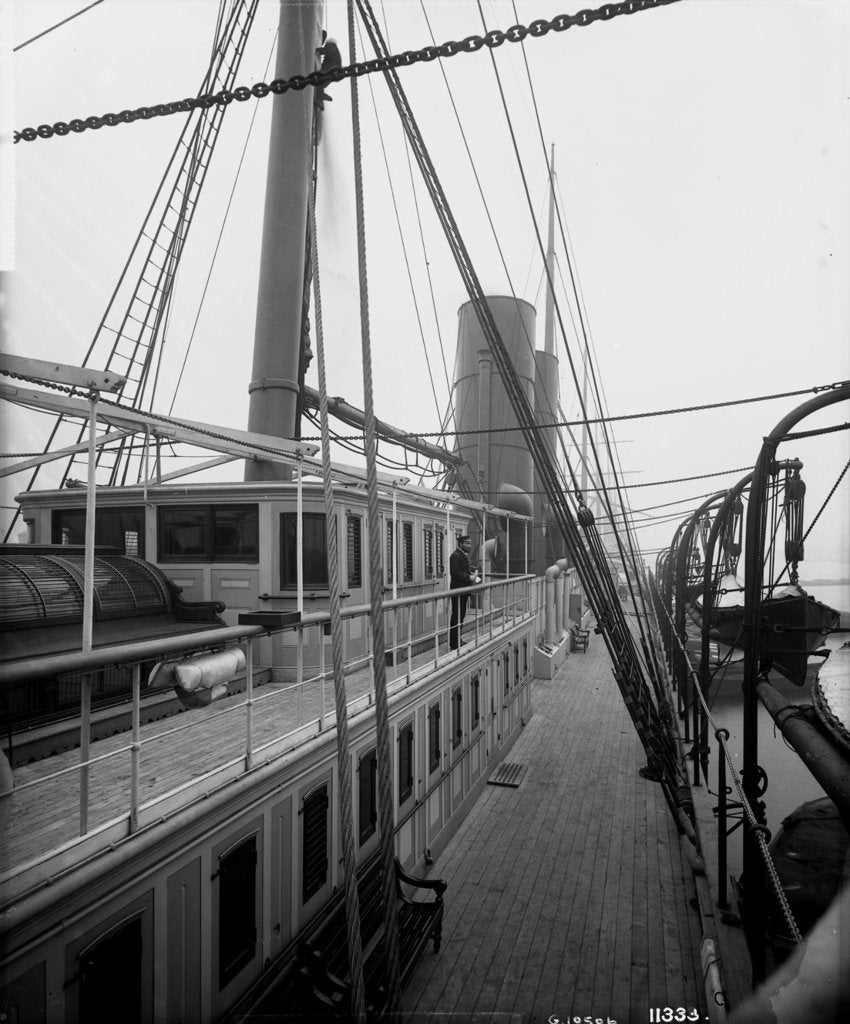 Detail of Deck view on the 'Rome' (1881) by Bedford Lemere & Co.