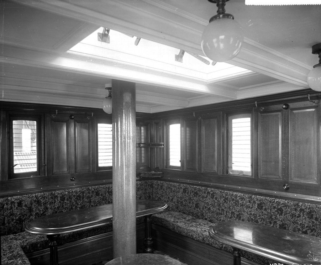 Detail of Second Class Smoking Room on the 'Rome' (1881) by Bedford Lemere & Co.