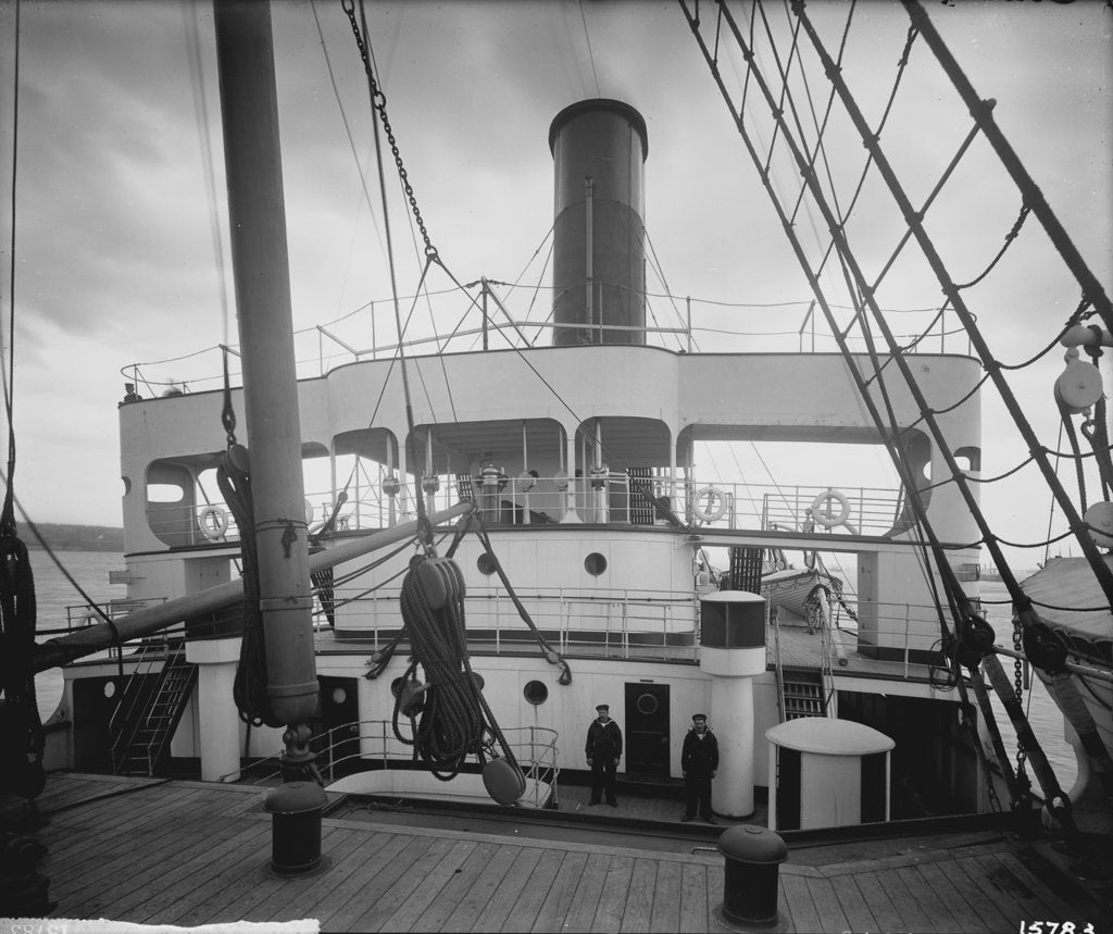 Detail of Bridge of the 'Saxonia' (1900) by Bedford Lemere & Co.