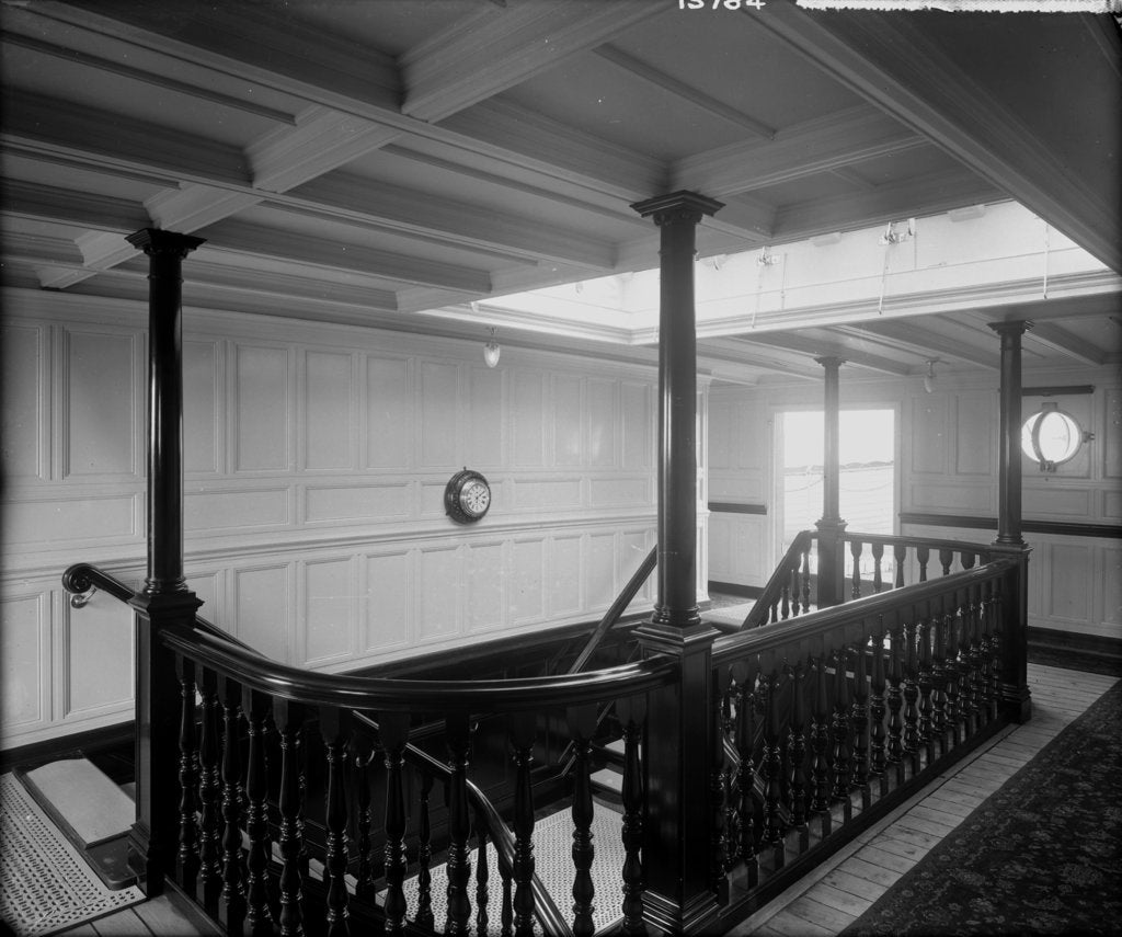 Detail of First Class Entrance on the 'Saxonia' (1900) by Bedford Lemere & Co.