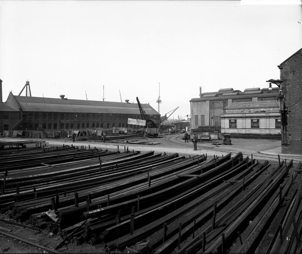 Detail of Stackyard at John Brown & Co. Ltd, Clydebank, 1901 by Bedford Lemere & Co.