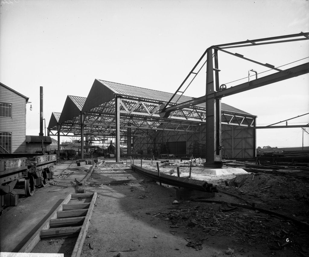Detail of Beam Shed at John Brown & Co. Ltd, Clydebank, 1901 by Bedford Lemere & Co.
