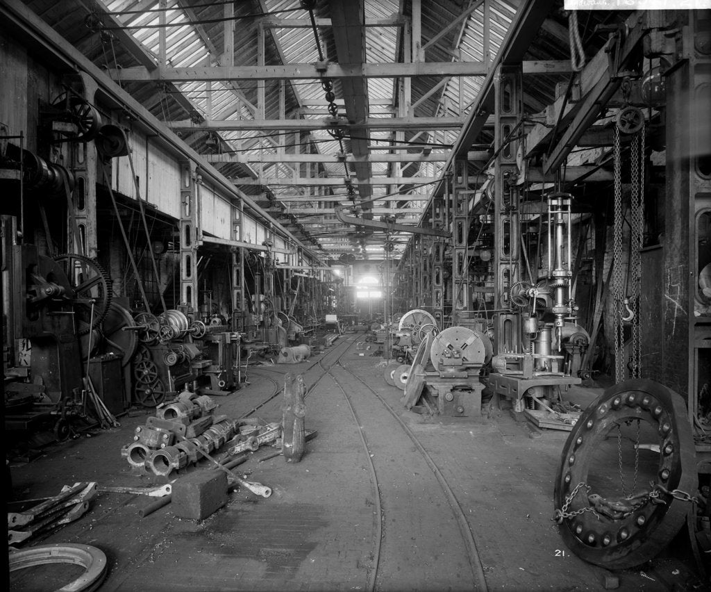 Detail of Shipyard Engineers' Shop at John Brown & Co. Ltd, Clydebank, 1901 by Bedford Lemere & Co.