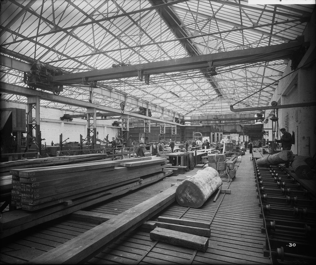 Detail of Sawmill at John Brown & Co. Ltd, Clydebank, 1901 by Bedford Lemere & Co.