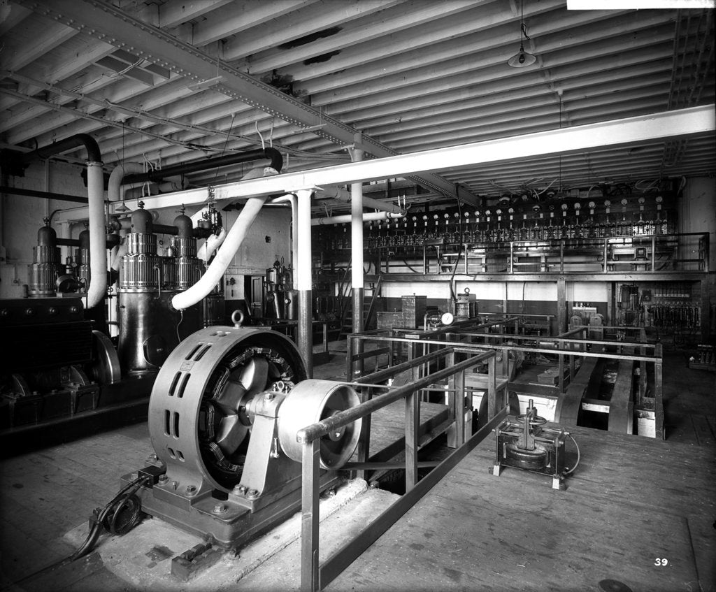 Detail of Shipyard generating station at John Brown & Co. Ltd, Clydebank, 1901 by Bedford Lemere & Co.