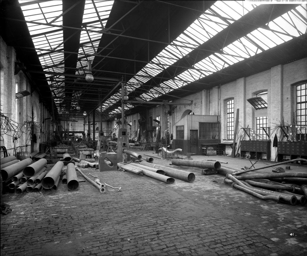 Detail of Coppersmiths' Shop at John Brown & Co. Ltd, Clydebank, 1901 by Bedford Lemere & Co.